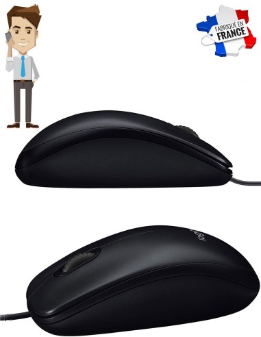 Micro GSM dans une souris d'ordi Logitech - de côte