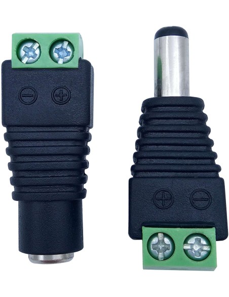 Balun DC 12V mâle/femelle : connecteur videosurveillance