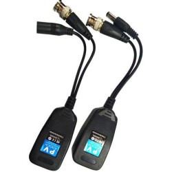 Couple de recepteur/transmetteur RJ45 BNC et alimentation