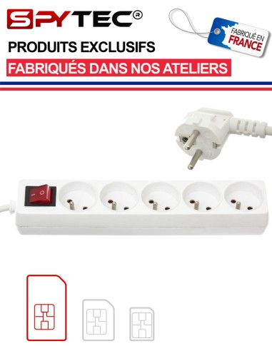 Multiprise micro espion 6 trous - écouter à distance en direct - Gsm