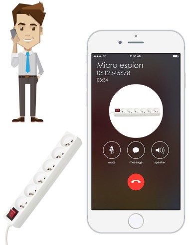 Multiprise micro espion GSM